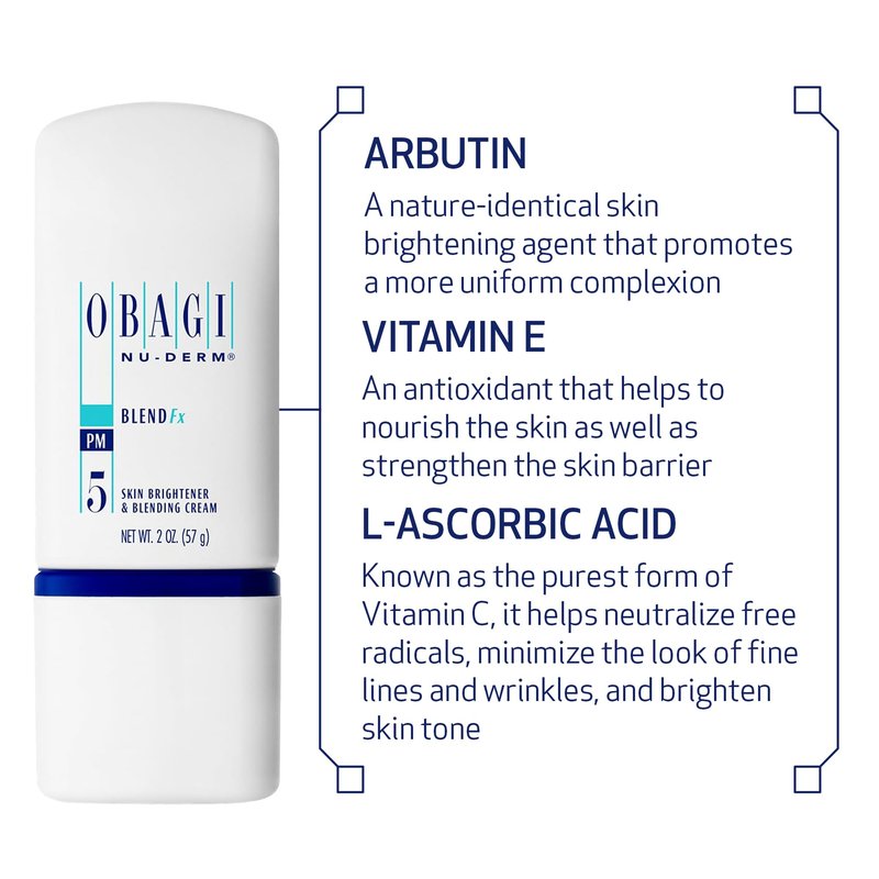 Obagi Nu-Derm Blend Fx – Skin Brightening & Clarifying Cream that Helps Brighten & Soften Skin with Arbutin and Vitamins C & E – 2 oz