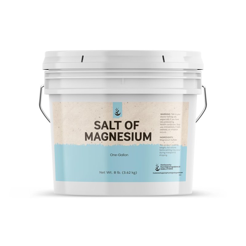 Pure Original Ingredients Salt of Magnesium (1 Gallon) Pure Epsom Salt, Unscented, Natural Skin Scrub