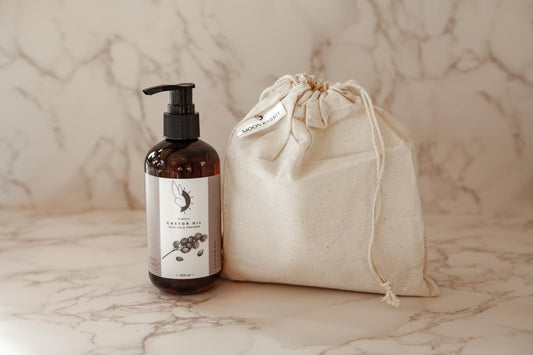 Moon Rabbit Acupuncture Castor Oil Kit - 250ml Castor Oil and Body Wrap