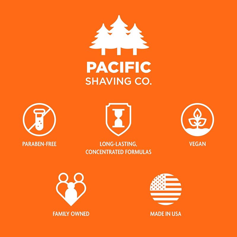 Pacific Shaving Company Natural Shaving Cream - Hydrating Shea Butter & Vitamin E Formula for Sensitive Skin | 7 Oz, 2 Pack