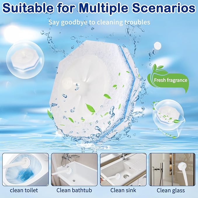 100 Count Toilet Wand Refills for Clorox Toilet Wand - Disposable Toilet Brush Refills, Replacement Heads for Clorox Toilet Wand Refills, 5X Cleaning Power | 360° Efficient Cleaning | No Falling Apart
