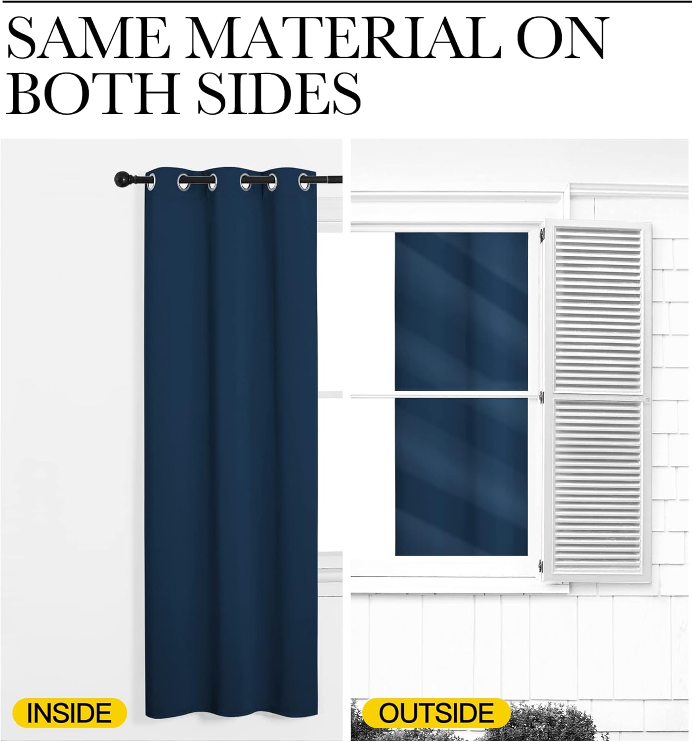 NICETOWN Moroccan Blue Blackout Curtains - 102" Long, 55" Wide, Sound Reducing & Energy Efficient | 2 Panels for Modern Decor