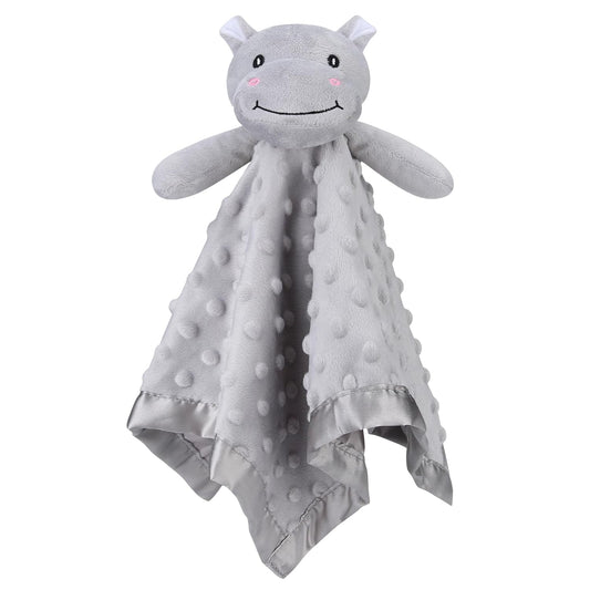 Pro Goleem Hippo Lovey - Soft Security Blanket & Snuggle Toy for Babies | 16 Inch, Perfect Baby Gift
