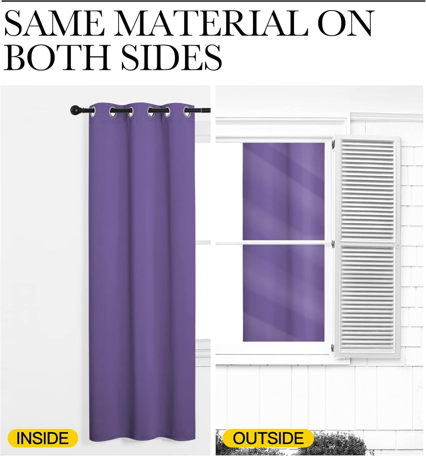 NICETOWN Lilac Purple Blackout Curtains - 120" Long, 55" Wide | Sound Reducing & Energy Efficient Panels (2 Pieces)