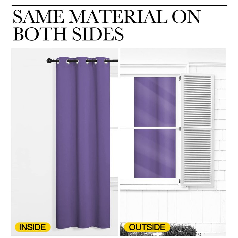 NICETOWN Lilac Purple Blackout Curtains 102" Long, 55" Wide, 2 Pieces for Office, Dining, Guest Room - Sound Reducing, Heat and Cold Block Panels for Modern Decorative
