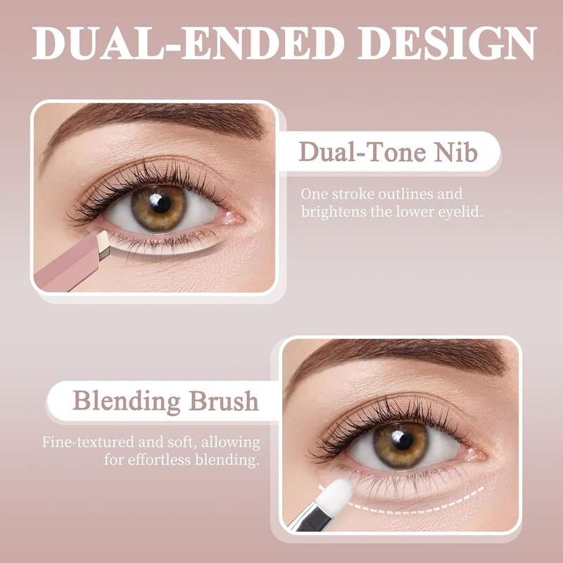 Under Eye Highlighter Stick - 2PCS Waterproof & Smudge-Proof Brightener Pencil | Beige