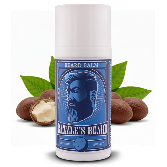 Bazzle's Beard Balm – Gentle Hold & Soft Texture Beard Growth Kit for Men Infused with Shea, Jojoba & Biotin for Healthy Hair Growth & Hydration, Ideal Mustache Care Product for Nourishing Facial Hair