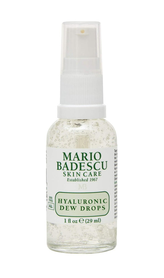 Mario Badescu Hyaluronic Dew Drops for All Skin Types â Hydrating Gel-Serum Hybrid with Sodium Hyaluronate, Niacinamide & Botanical Extracts for a Dewy, Glass-Like Glow â 1 Fl Oz