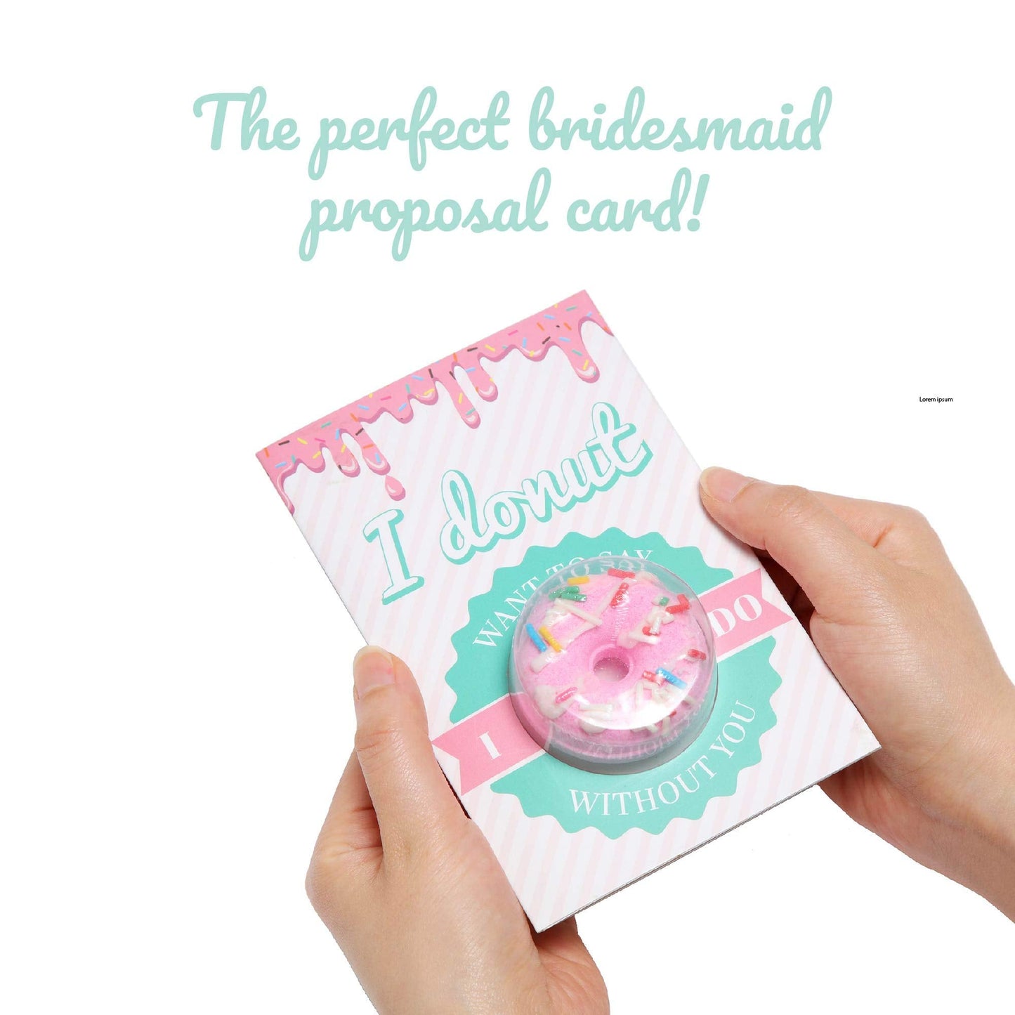 Bridesmaid Proposal Cards with Bath Bombs | Bridesmaids Proposal Gifts | Bridesmaid Card Pack | Be My Bridesmaid | Donut Style (10 Pack)