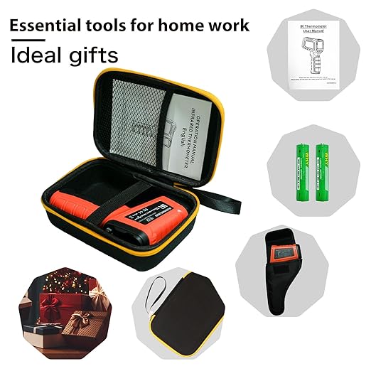 MOONASCEND 50:1 Infrared Thermometer Gun, -58°F to 2732°F Non-Contact Laser Temperature Gun for Cooking, Pizza Oven, Reptile, Griddle, Digital Temp Gun for HVAC and Industrial Use