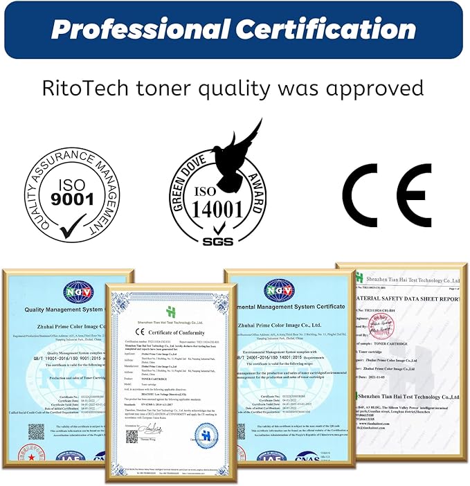 RitoTech 126A Toner Cartridge (with OEM CHIP),Replacement for HP 126 A CE310A CE311A CE312A CE313A for LaserJet Pro 100 Color MFP CP1025nw M175nw,M275 M275NW Printer, 4 Pack Black Cyan Magenta Yellow