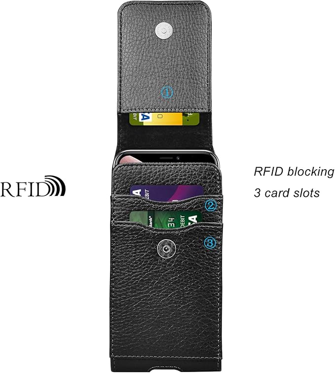 Tiflook Phone Holster for Samsung Galaxy S26 Ultra S25 FE S24 S23 S22 S21 S20 A37 A17 A36 A16 A15 5G A26 A56 PU Leather Case Cell Phone Pouch Belt Phone Holder with Belt Clip Carrying Case,Black
