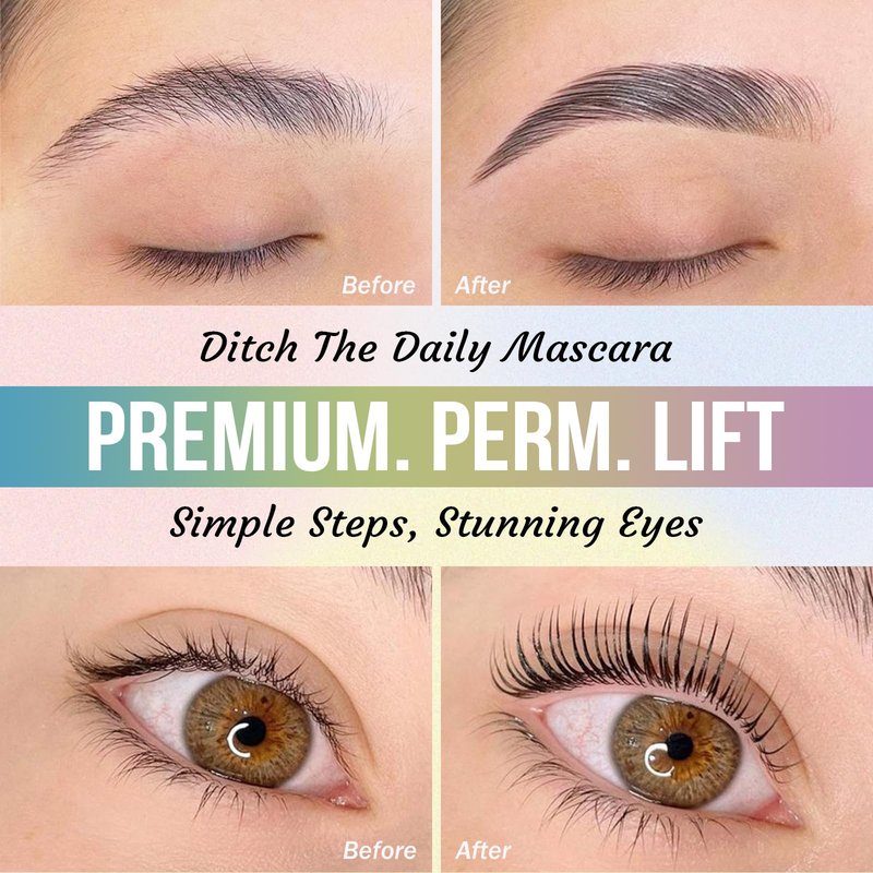 PERMANIA Eyelash Lift Kit, Brow Lamination Kit for Tube Design Easy to Apply for Natural Results Instant Lifting & Curling at Home or Professional Use