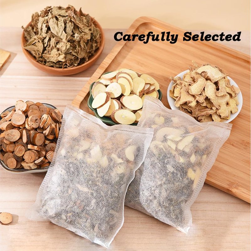 Postpartum Comfort Herbal Bath Bag&Foot Soak Sachets for New Moms,Plant-Based Foot & Body Bath,40g x 10 Pack,Multi-Use,Ginger Mugwort Infusion