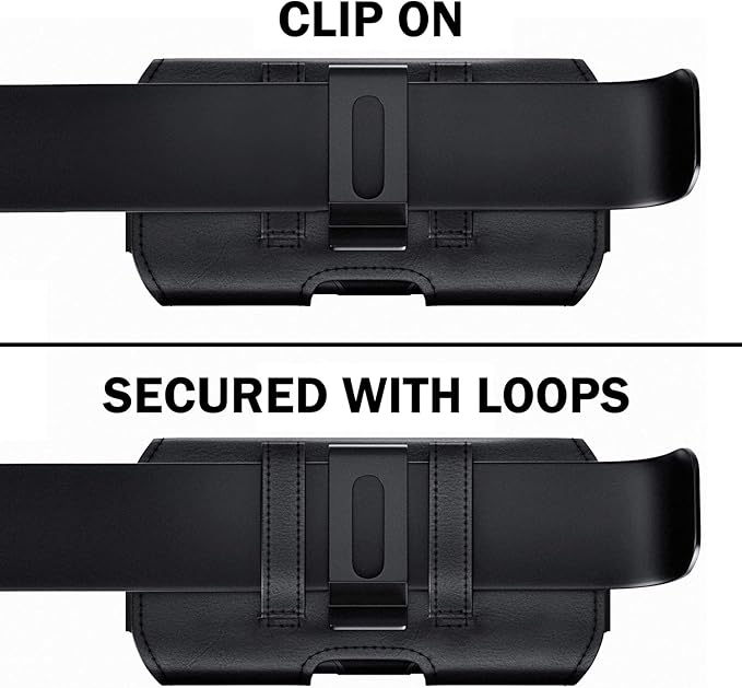 DeBin Case for Samsung Galaxy S26+ Plus, 5G S25+ S24+ S23+, S22+, S21+, S10+ S8+ S9+, Cell Phone Belt Holster Clip Carrying Pouch Holder Cover (Fits Otterbox Commuter) Black