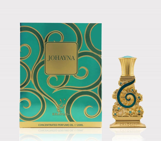 Khadlaj Johayna Green Concentrated Perfume Oil, 0.68 Ounce (Unisex)