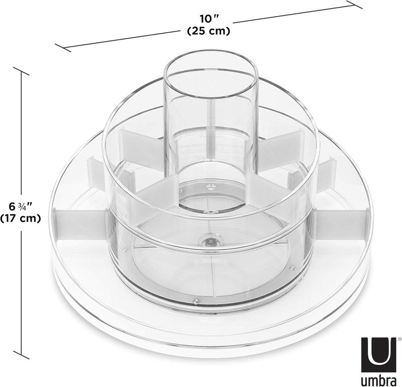 Makeup Organizer - Umbra Cascada Clear Acrylic Design | Compact & Stylish