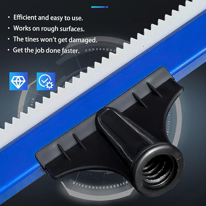 20in Epoxy Squeegee, Teeth Notched Squeegee for Self Leveling Cement Urethane Epoxy Floor Wall Spreader, Lightweight Professional Epoxy Tool for Garage Floors Driveways Walls