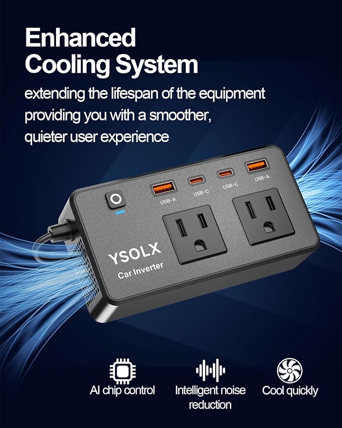 300W Portable Charger Car Power Inverters for Vehicle