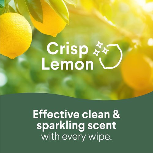 Clorox Disinfecting Cleaning Wipes - Antibacterial & Bleach-Free, Crisp Lemon Scent, 75 Count