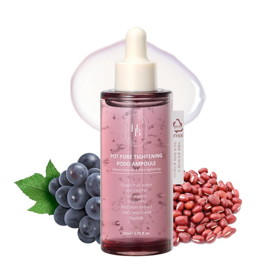 HEVEBLUE Pot Pore Tightening Podo Ampoule - Pore Tightening, Korean Skincare, Hypoallergenic, Moisturizing, Pore Care, Face Serum, Skin Density Improvement, Skin Elasticity, Mother's Day Gift
