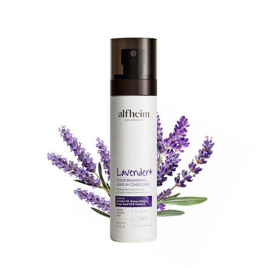 ALFHEIM Lavender+ Purple Leave-In Spray for Blonde, Silver & Color-Treated Hair – Anti-Brass Toning, Detangling & Heat Protection – with Quinoa Extract & Vitamin E – Sulfate Free – 5.4 oz / 160 ml