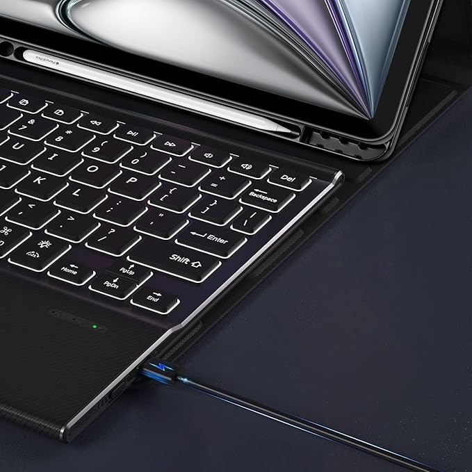 Sahara - Navigate Series Keyboard Case with Track Pad for iPad Air 13" (M2 2024, M3 2025 & M4 2026), Black, (TB00418)