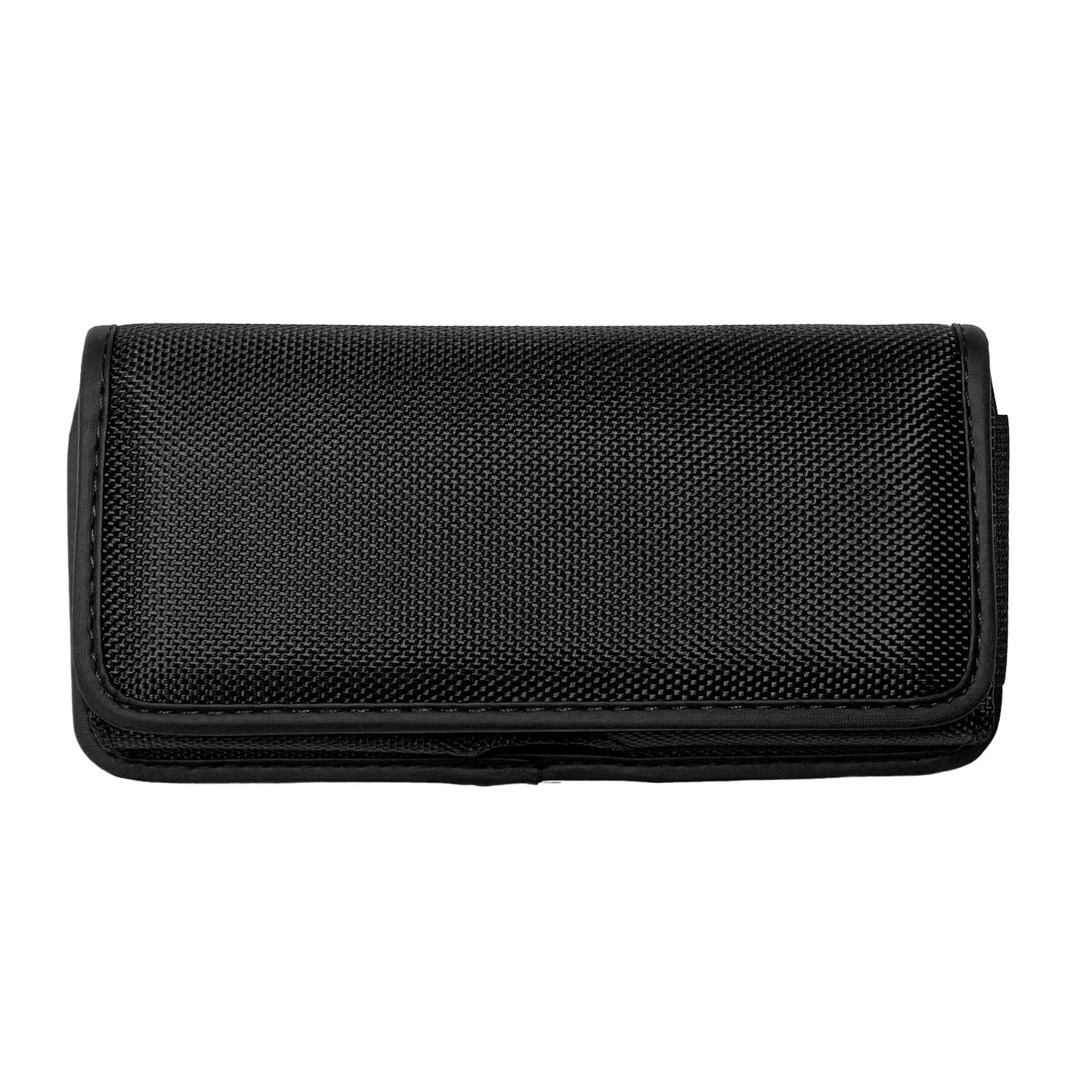 CELZEN Nylon Cell Phone Holster for Samsung Galaxy A23/A25/A26/S22/S23/S24/S25 Cricket Outlast 5g, icon 5,icon 6, Horizontal Case Canvas Waist Carrying Pouch with Belt Clip/Loops, Black