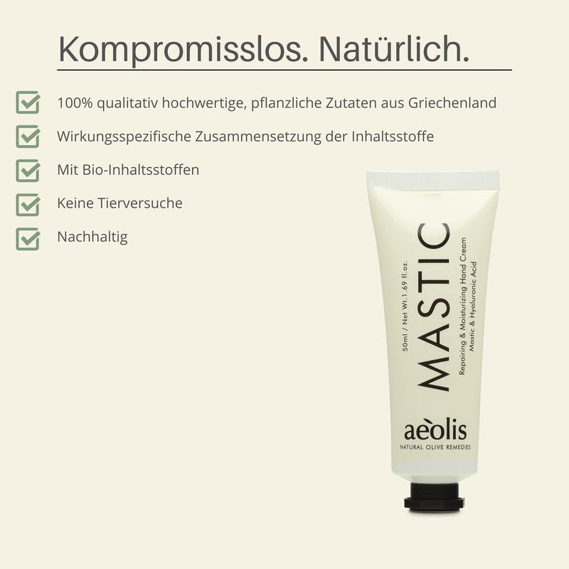 AEOLIS Repairing and Moisturizing Hand Cream - Natural Serum for Cracked Working Hands - Ultimate Hangnail Protection with Natural Olive Oil - Unscented Age-Defying Handcream for Soft Soothing Skin