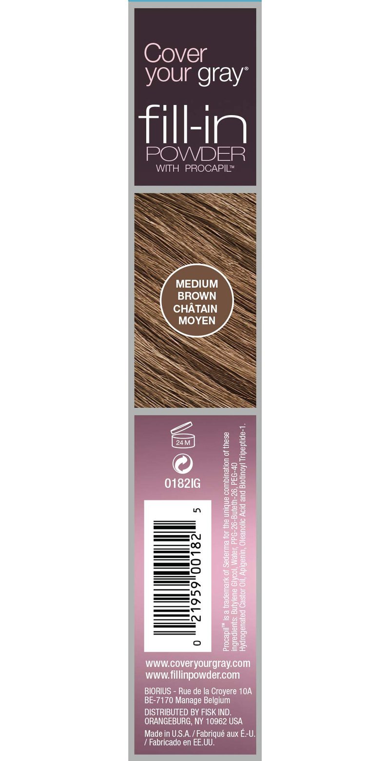 Cover Your Gray Fill In Powder - Medium Brown (Pack of 6)