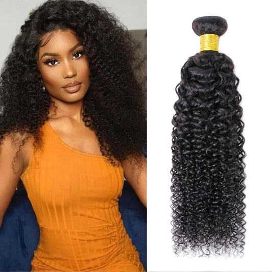 Viyaviya Brazilian Curly Hair 1Bundles Kinky Short Human Virgin 100 Gram/Bundle Forevermore 10A 18 Inch 100% Unprocessed Black Color Weft Extensions Deep For Women