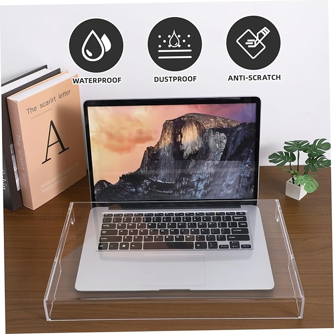 DOITOOL Clear Acrylic Keyboard Cover Protector Anti-Cat, 15.6 in Laptop Keyboard Dust Cover Computer Transparent Mechanical Laptop Protector Case, 15.7x10.4x1.6in