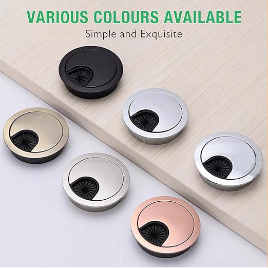 EASYEAH 1 Pcs Desk Grommet 3-1/8" / 80 mm, Desk Cord Hole Cover, Cable Grommet Metal Zinc Alloy Materilal, Desk Hole Grommet for Home & Office Pc, Detachable Cable Cord Organizer-Copper Red