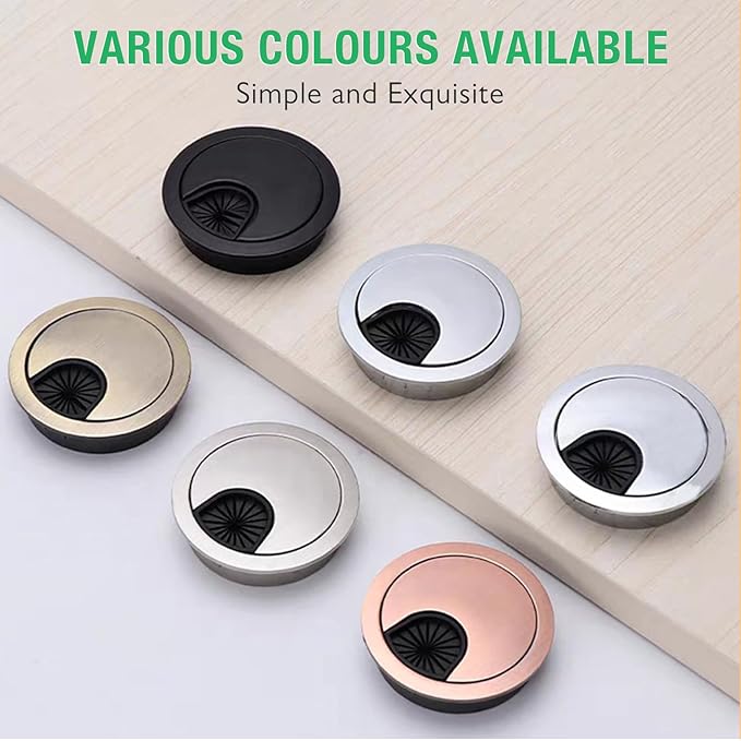EASYEAH 1 Pcs Desk Grommet 2" / 50 mm, Desk Cord Hole Cover, Cable Grommet Metal Zinc Alloy Materilal, Desk Hole Grommet for Home & Office Pc, Detachable Cable Cord Organizer-Copper Red