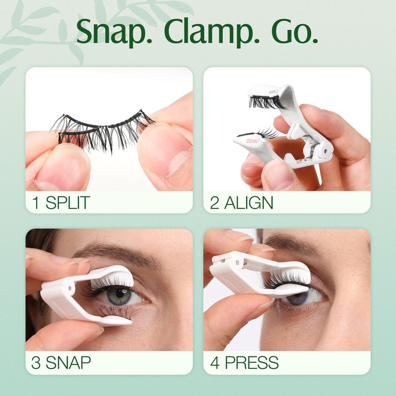 LASHVIEW Upgrade Magnetic Eyelashes with Applicator, Reusable Soft Magnetic Lashes Natural Look, No Glue Needed,Comfort& Convenient Portable All-in-One Box (RCY24)