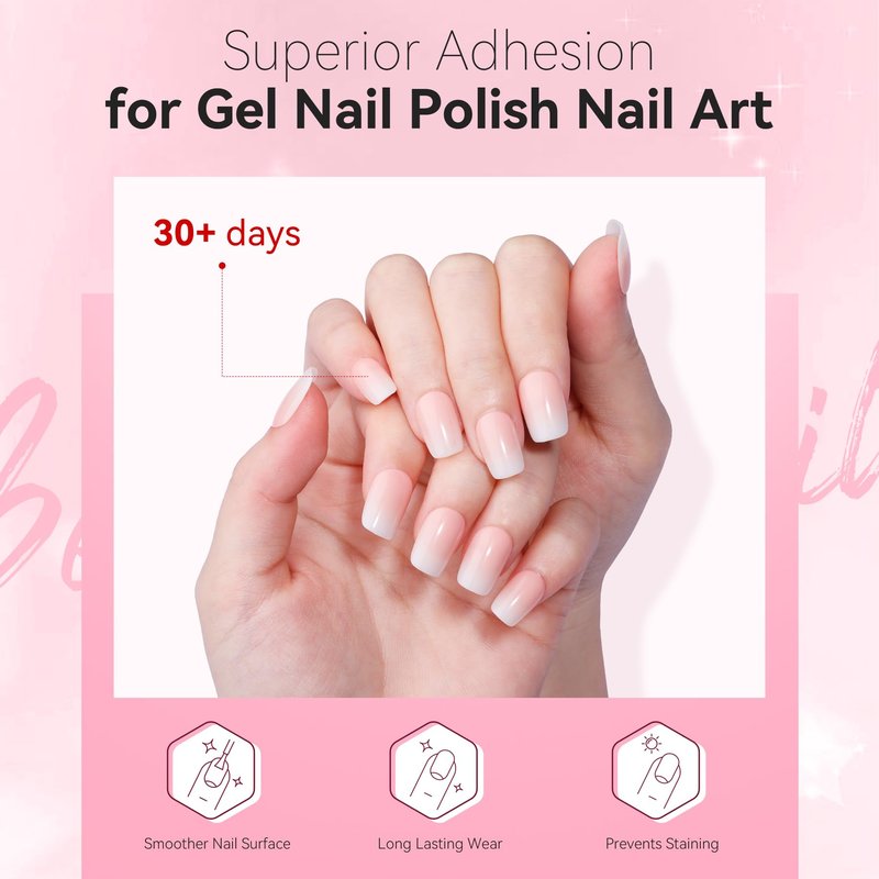 Makartt Base Coat Nail Polish 15ml – Extra Strong, Long-Lasting Gel Base Coat & Nail Glue for Small Nail Charms, Press-On Nails, UV/LED Lamp Required, Clear Foundation for Salon & DIY Home Use