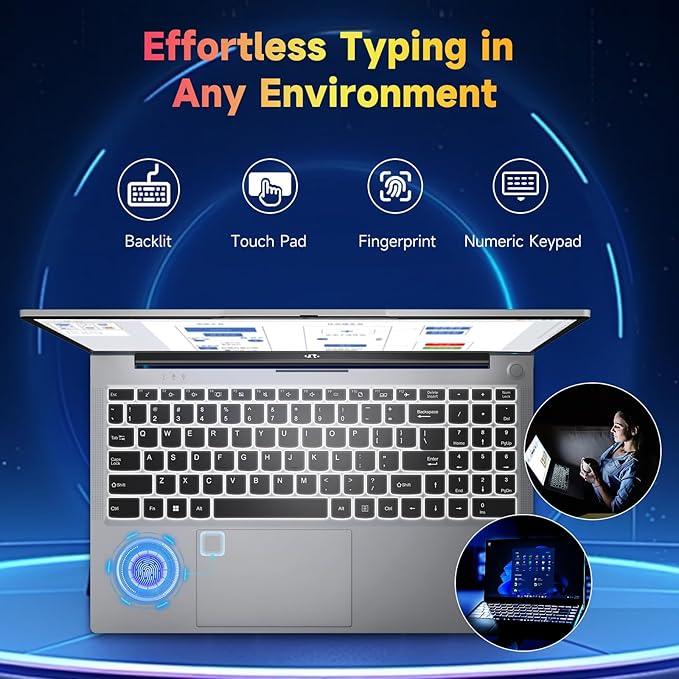 NIMO 17.3" FHD Gaming Laptop, AMD Ryzen 5 6600H 16GB DDR5 RAM 512GB SSD (Beat i7-1165G7, 6-Core up to 4.5GHz) Radeon 660M Graphics Computer with 100W Fast PD Backlit Keyboard for Business & Student