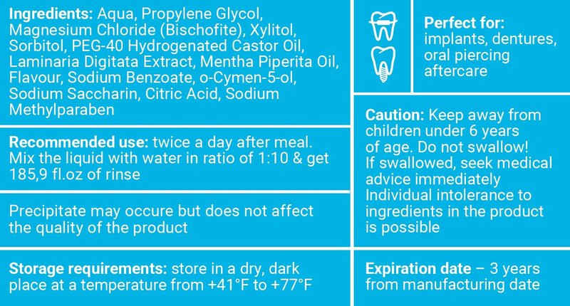 Concentrated Water Flosser Mouthwash - Mint Flavor, Alcohol & Fluoride Free | 16.9 fl. oz