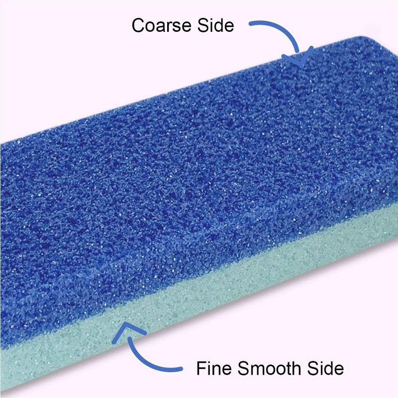 Maryton Pumice Stone for Feet - Hard Skin & Callus Remover | Pack of 4 - Blue