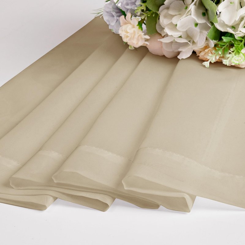 OWENIE Sheer Curtains 72 Inches Long for Bedroom Living Room, Rod Pocket Fimly Solid French Door Curtains Set of 2, Elegant Taupe Voile Curtains Panels Window Treatments, 42" Width