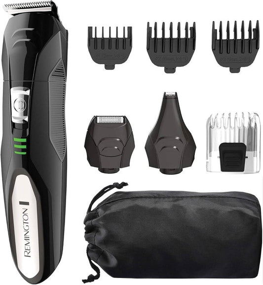 Remington All-in-One Grooming Kit - Lithium Powered 8-Piece Set for Men | Trimmer, Shaver, Clippers, Combs - Black