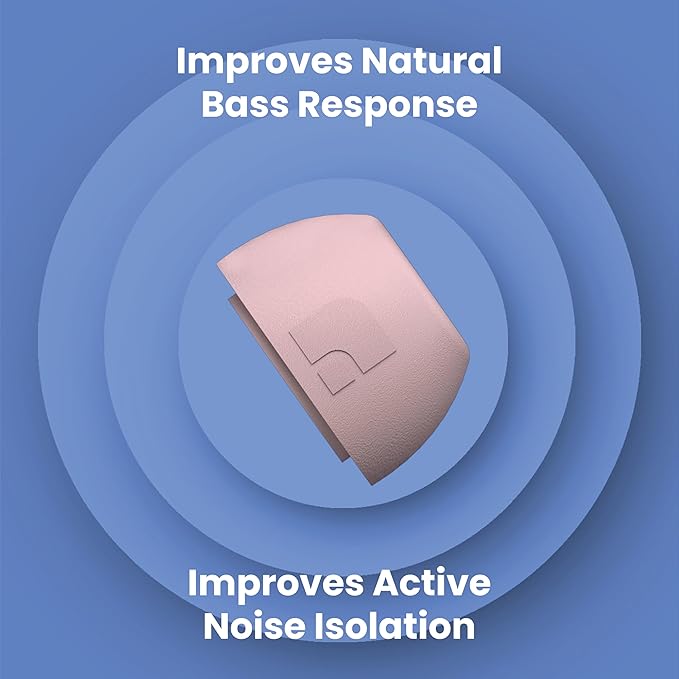 Foam Masters Ultra-Premium Memory Foam Ear Tips for AirPods Pro 1st & 2nd Gen | 3 Pairs | New Ver. | Secure Fit | Super Comfort | Better Noise Cancel | Replacement Buds (Medium, Crystal Pink)
