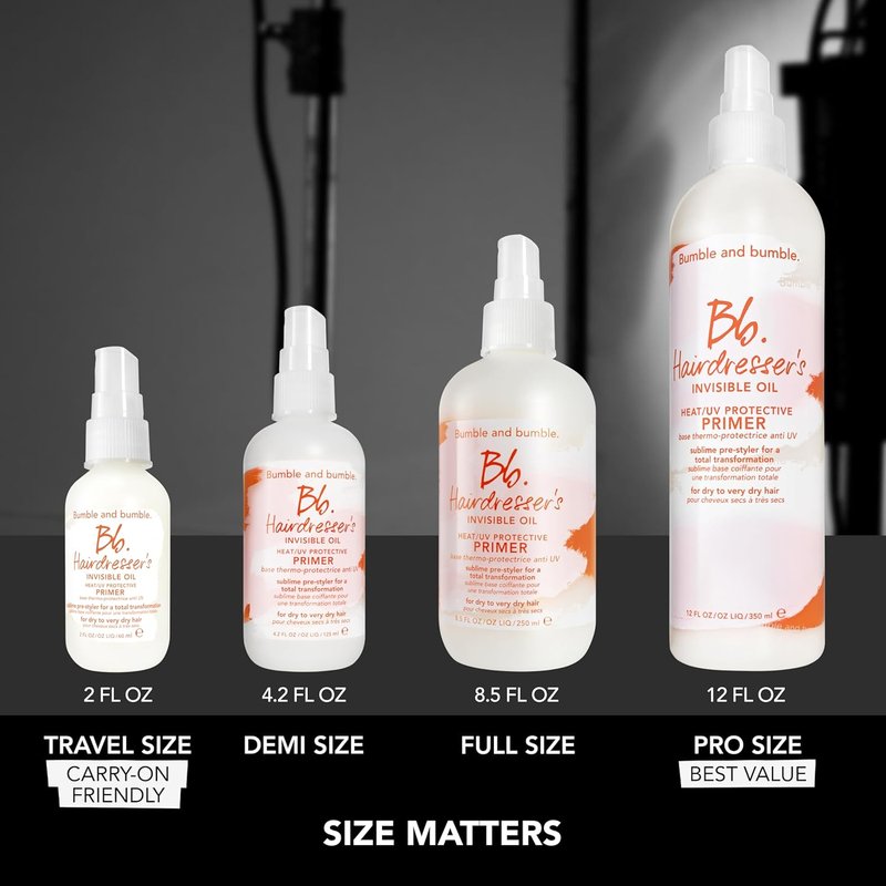 Bumble and bumble. Hairdresser's Invisible Oil Leave-In Conditioner - Heat & UV Protection | Hydrating, Anti-Frizz for All Hair Types | Argan & Coconut Oil Infused