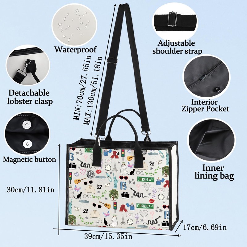 LEVLO Album Merchandise Cosmetic Makeup Bag - Fans Gift Song Tour Concert Merch Zipper Pouch Bag (13 x 22LT)