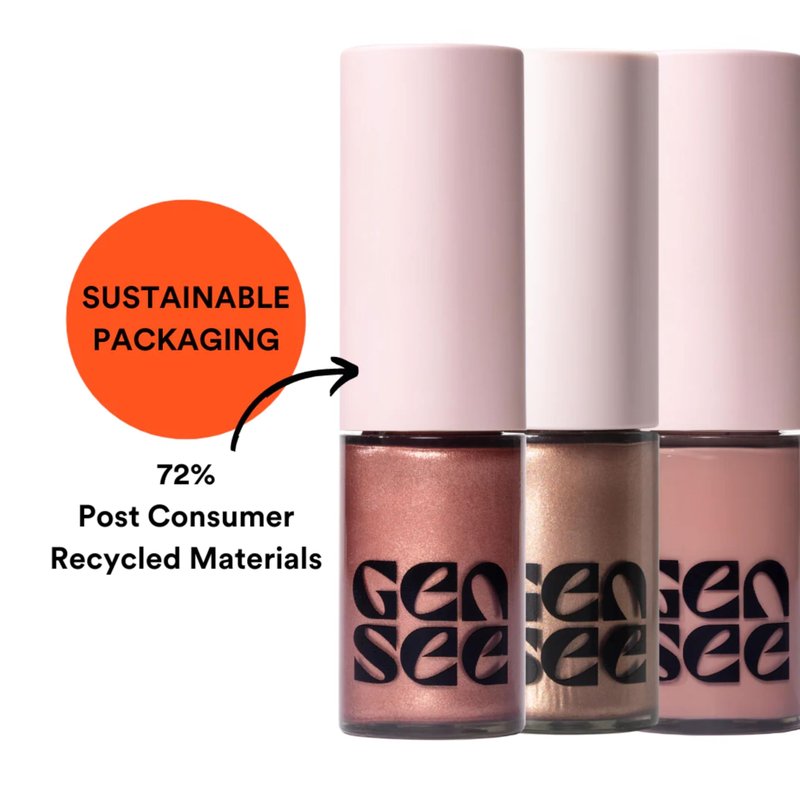 GEN SEE Mixed Media Metallic Liquid Eyeshadow, First Light – High Shine Molten Metal Eye Color, Featherlight Full Coverage Shimmer, Multi-Use Highlight Makeup, Vegan Cruelty-Free, Made in Italy
