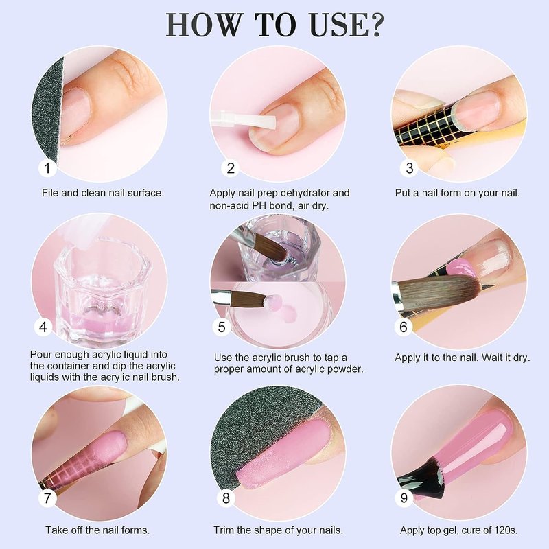 MUSILAN Monomer Acrylic Nail Liquid 150ML - Acrylic Liquid Monomer for Acrylic Powder Acrylic Nail Monomer with 3PCS Acrylic Brushes Size（8/10/14）For Acrylic Nails Extension Non-Yellowing