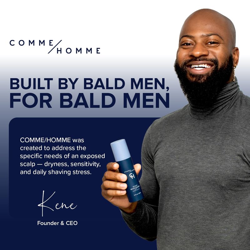 **Hydrating Scalp Wash for Bald Men - Gently Cleanses & Soothes with Basil, Aloe & Caffeine | 5 fl. oz / 150 ml**