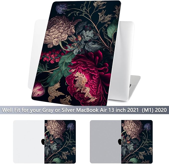 Batianda LumiArt Case for MacBook Air 13" M1 Chip, Renaissance Floral
