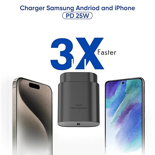 10FT Samsung Fast Charging Type C,2Pack 25W 10Foot Long Android Type C Phone Charger Block USBC to USBC Cable Fast Charging for Samsung Galaxy S25 Ultra/S25/S25+/S24+/S24 Ultra/S24/S23/iPhone 17 16 15