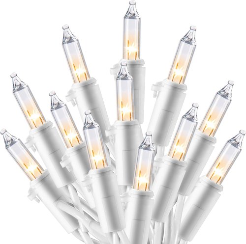 Joiedomi Christmas String Lights - 100 Count Mini Warm Fairy Lights for Indoor & Outdoor Decor - 21.4 FT White Wire